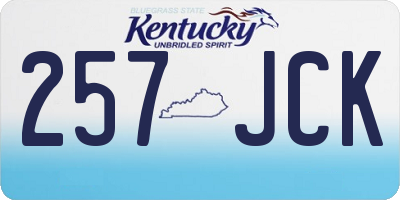 KY license plate 257JCK