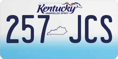KY license plate 257JCS