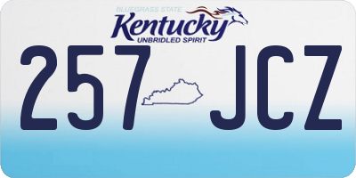 KY license plate 257JCZ