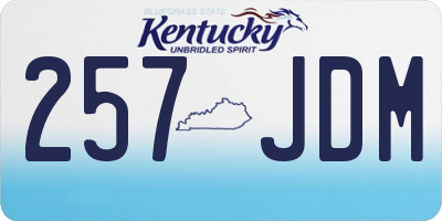 KY license plate 257JDM
