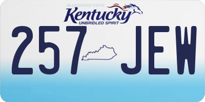 KY license plate 257JEW