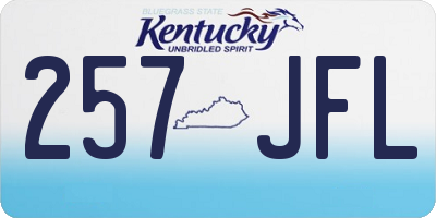 KY license plate 257JFL