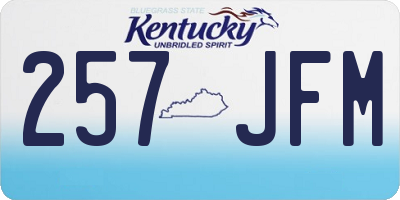 KY license plate 257JFM