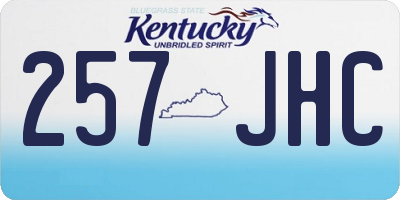 KY license plate 257JHC
