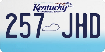 KY license plate 257JHD