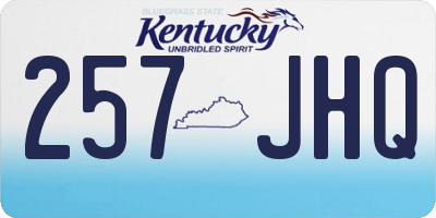 KY license plate 257JHQ