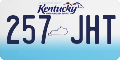 KY license plate 257JHT