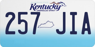 KY license plate 257JIA