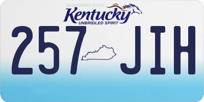 KY license plate 257JIH