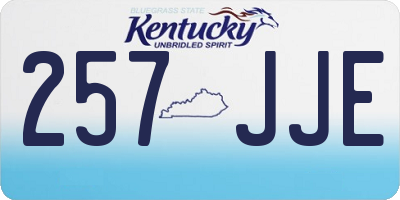 KY license plate 257JJE