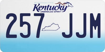 KY license plate 257JJM