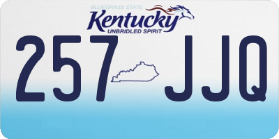 KY license plate 257JJQ