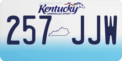KY license plate 257JJW