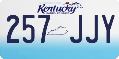 KY license plate 257JJY