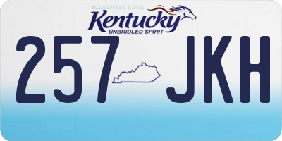 KY license plate 257JKH