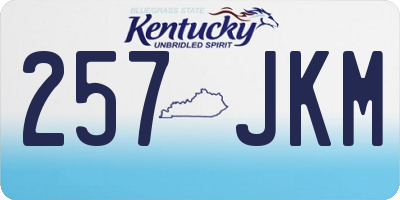 KY license plate 257JKM