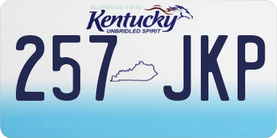 KY license plate 257JKP