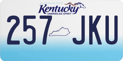 KY license plate 257JKU