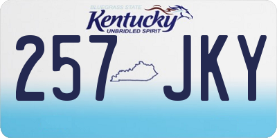 KY license plate 257JKY