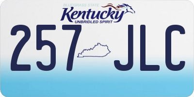 KY license plate 257JLC