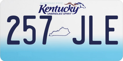 KY license plate 257JLE