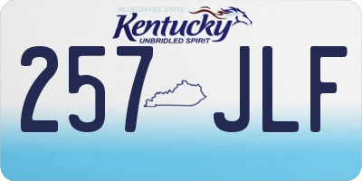 KY license plate 257JLF