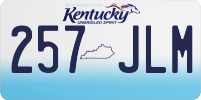 KY license plate 257JLM