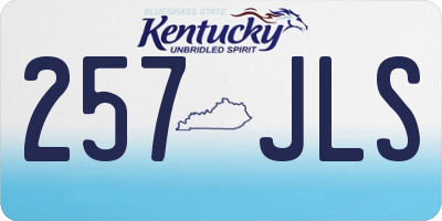 KY license plate 257JLS