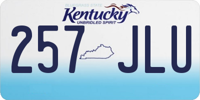 KY license plate 257JLU