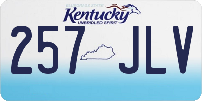 KY license plate 257JLV
