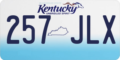 KY license plate 257JLX
