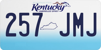 KY license plate 257JMJ
