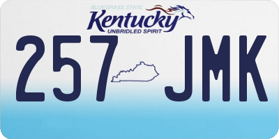 KY license plate 257JMK