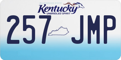 KY license plate 257JMP