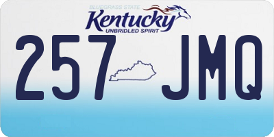 KY license plate 257JMQ