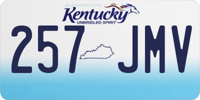 KY license plate 257JMV