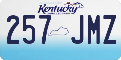 KY license plate 257JMZ
