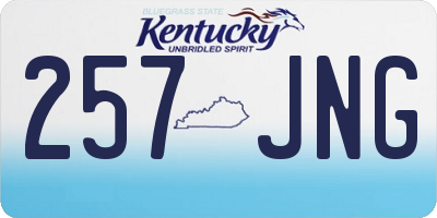 KY license plate 257JNG