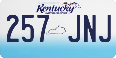 KY license plate 257JNJ