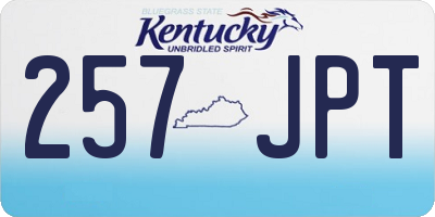 KY license plate 257JPT
