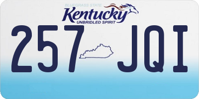 KY license plate 257JQI