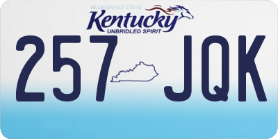 KY license plate 257JQK