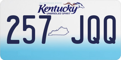 KY license plate 257JQQ