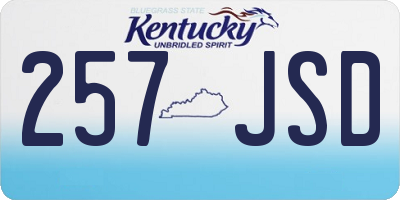 KY license plate 257JSD
