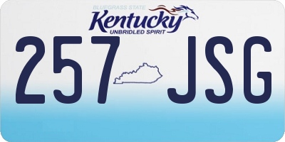 KY license plate 257JSG