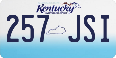 KY license plate 257JSI