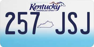 KY license plate 257JSJ