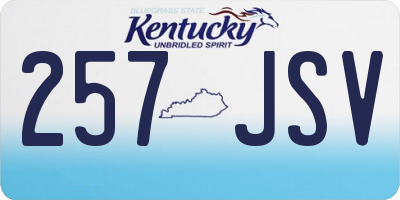 KY license plate 257JSV