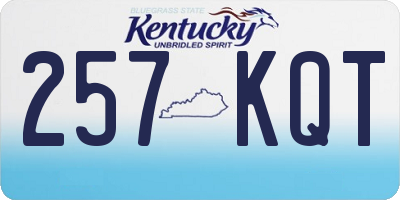 KY license plate 257KQT