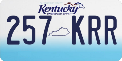 KY license plate 257KRR
